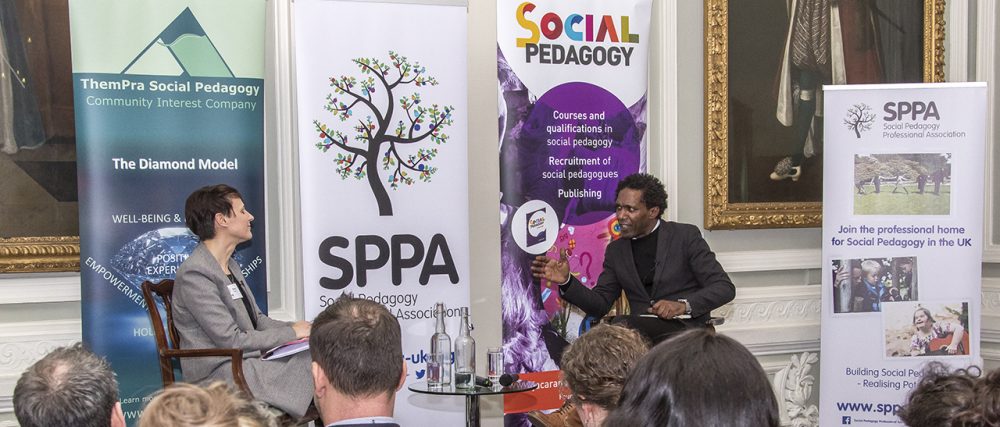 Social Pedagogy Professional Association Launch Event that took place on the 21st February 2017 at 10 - 11 Carlton House Terrace. Lemn Sissay MBE, British Poet Chancellor of Manchester University and Professor Becky Francis, Director, UCL Institute of Education.
